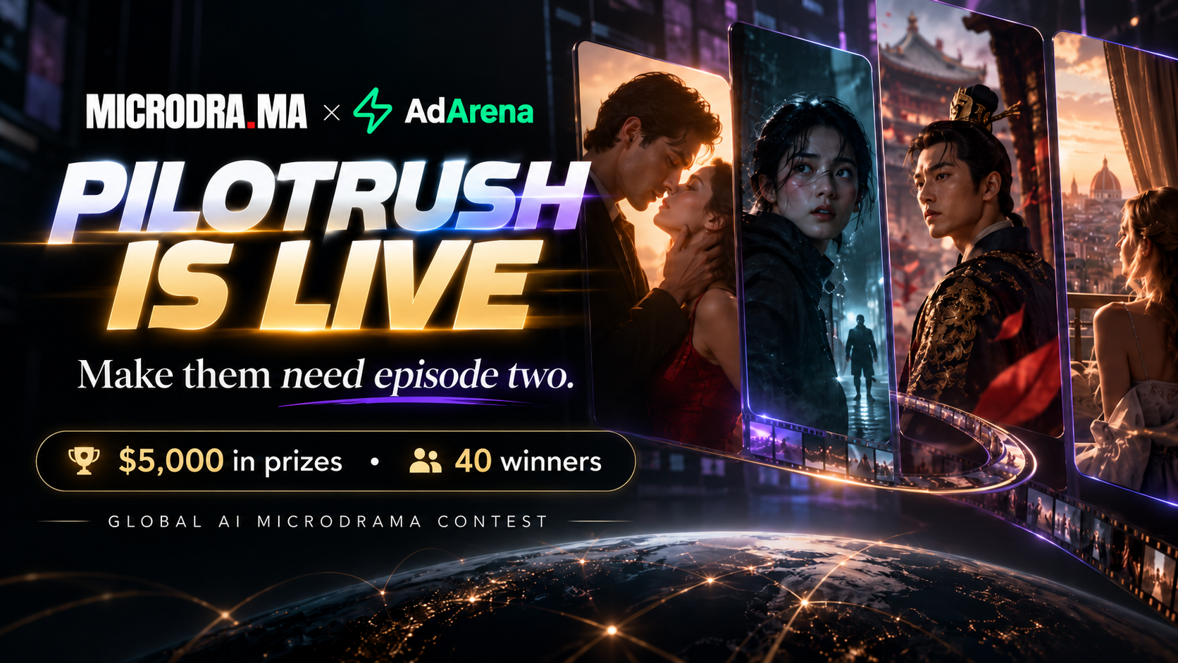 PilotRush Is Live: Microdra.ma and AdArena Launch a Global Search for the Next Great AI Microdrama